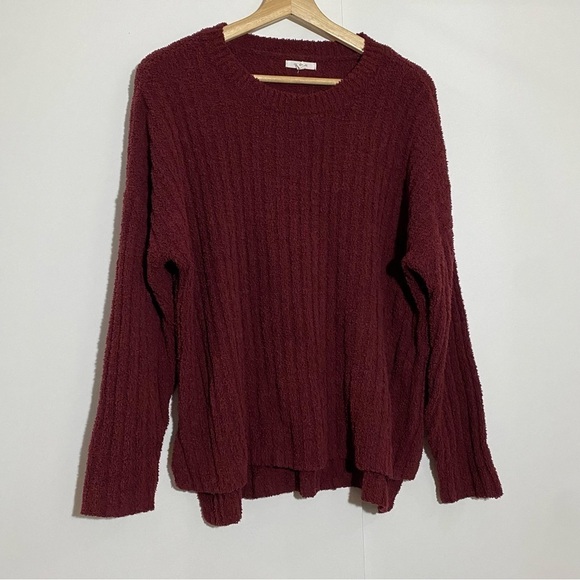 Maurices women soft long sleeve  crewneck maroon sweater size XL - Picture 1 of 8